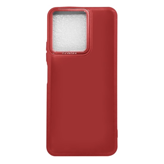 Capa de Silicone para Xiaomi Redmi 13C/Poco C65 Vermelho